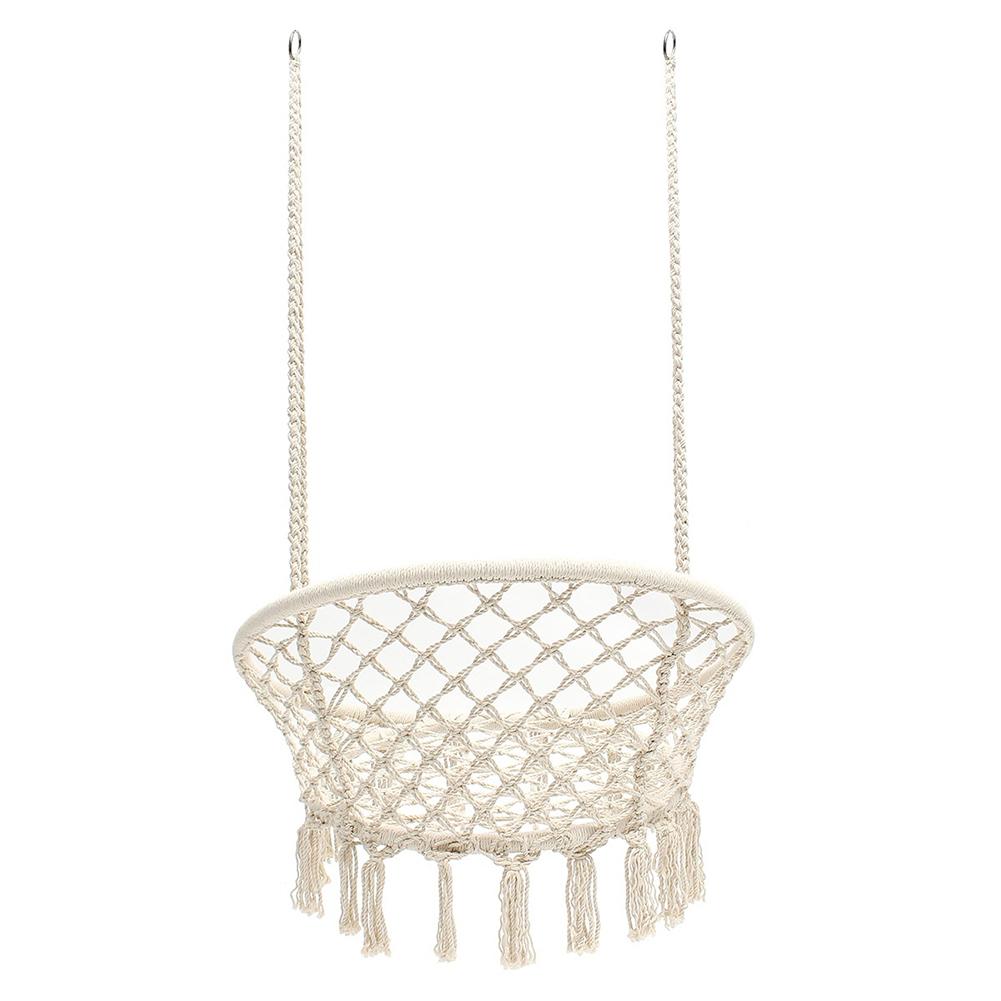 Boho hammock chair white made from cotton